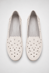 Elodie-Lace Cutout Loafer Flats