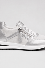 Celina-Metallic Zip Sneakers