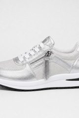Celina-Metallic Zip Sneakers