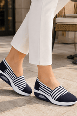 Sabine-Striped Platform Sneakers