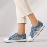 Elaria-Floral Mesh Sneakers