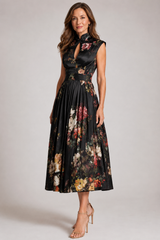 Velora – Midnight Garden Midi Dress