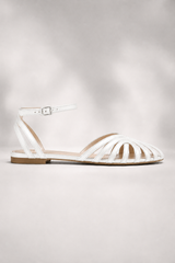 Aurelia-Metallic Cage Sandals