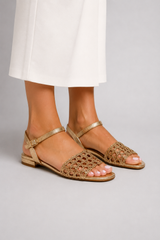 Seraphina-Lattice Ankle Sandals