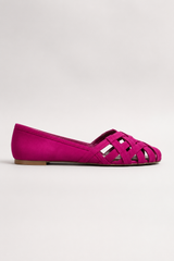 Roselle-Woven Peep Toe Flats