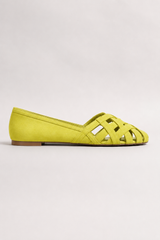 Roselle-Woven Peep Toe Flats