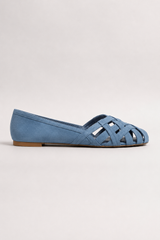 Roselle-Woven Peep Toe Flats