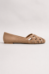Roselle-Woven Peep Toe Flats
