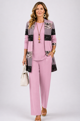 Sienna - Sequin Stripe Three-Piece Set