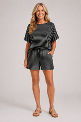 Marina - Striped Short Set