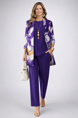 Violet - Marble Print Three-Piece Set