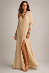Solene-One Shoulder Maxi Dress