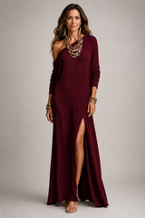 Solene-One Shoulder Maxi Dress