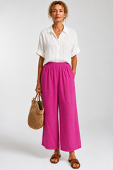 Lunara-Wide Leg Linen Pants