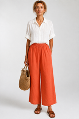 Lunara-Wide Leg Linen Pants