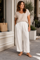 Lunara-Wide Leg Linen Pants