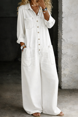 Averly - Relaxed Wide-Leg Denim Jumpsuit