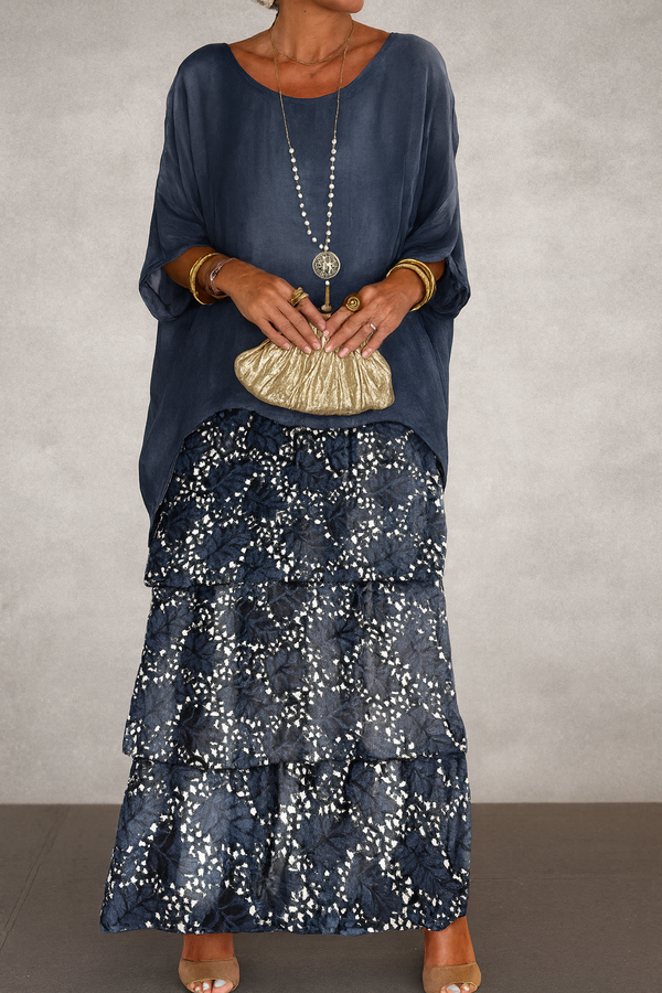 Nora Layered Dress - Dark Blue
