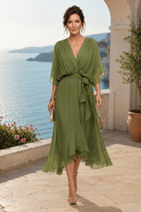 Seraphina – Flowing Tie-Waist Midi Dress
