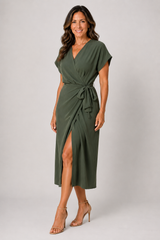 Sorella – Wrap Tie Midi Dress