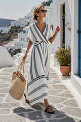 Santoria – Coastal Stripe Maxi Dress