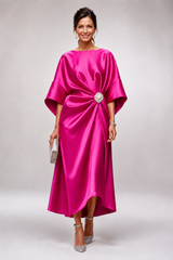 Valoria – Regal Drape Satin Dress