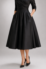 Belladonna – Satin Elegance Midi Dress