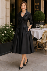 Belladonna – Satin Elegance Midi Dress