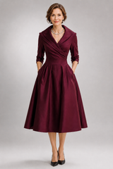 Belladonna – Satin Elegance Midi Dress
