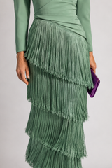 Verdara – Fringe Elegance Maxi Dress