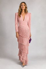 Verdara – Fringe Elegance Maxi Dress