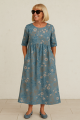 Elarisse - Botanical Charm Midi Dress