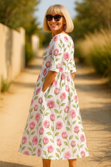 Elarisse - Botanical Charm Midi Dress
