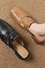Seravelle - Leather Mule Pumps