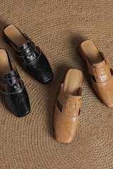 Seravelle - Leather Mule Pumps