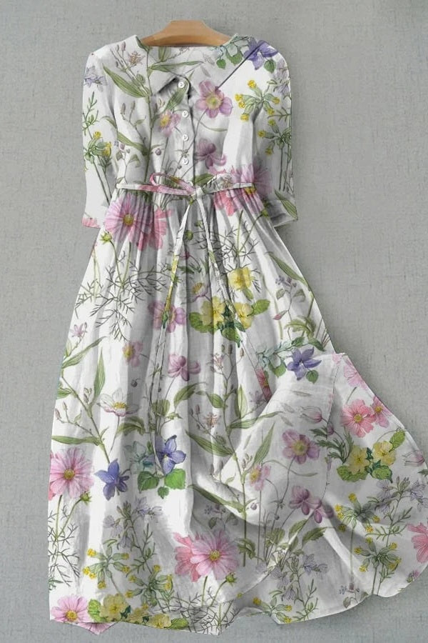 Ivy – Wildflower Waist Tie Dress