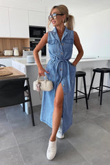 Isabelle - Maxi Denim Dress