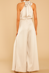 The Luxe Motion – Halter Satin Jumpsuit