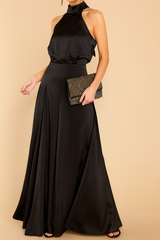 The Luxe Motion – Halter Satin Jumpsuit