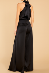 The Luxe Motion – Halter Satin Jumpsuit