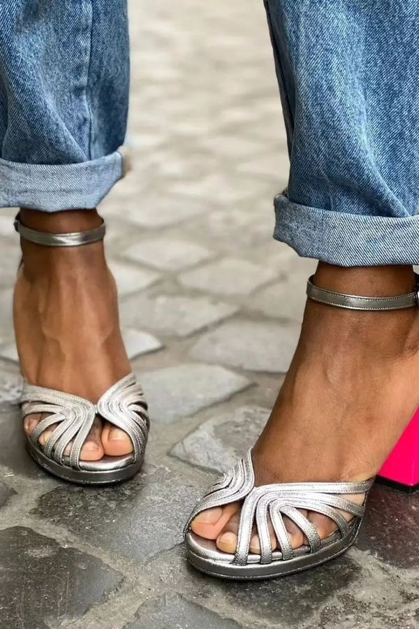Milviana - Classy Pink Block Heel
