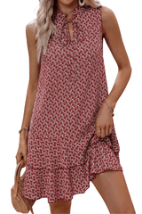 Selina – Printed Ruffle Shift Dress