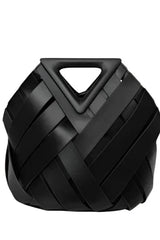 Liora – Woven Leather Statement Bag
