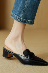 Cavelle - Leather Mule Pumps