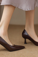 Veloura - Pointed Leather Pumps