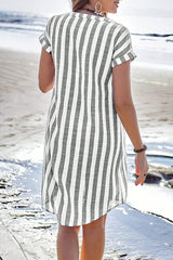 Seabreeze Stripe Shirt Dress