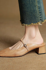 Roselisse - Leather Mule Pumps
