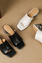 Elarisse - Sculpted Heel Mules