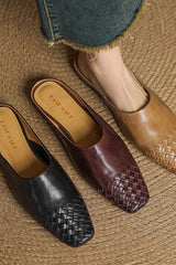Brunelle - Woven Leather Flats