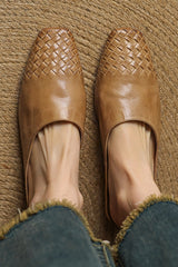 Brunelle - Woven Leather Flats